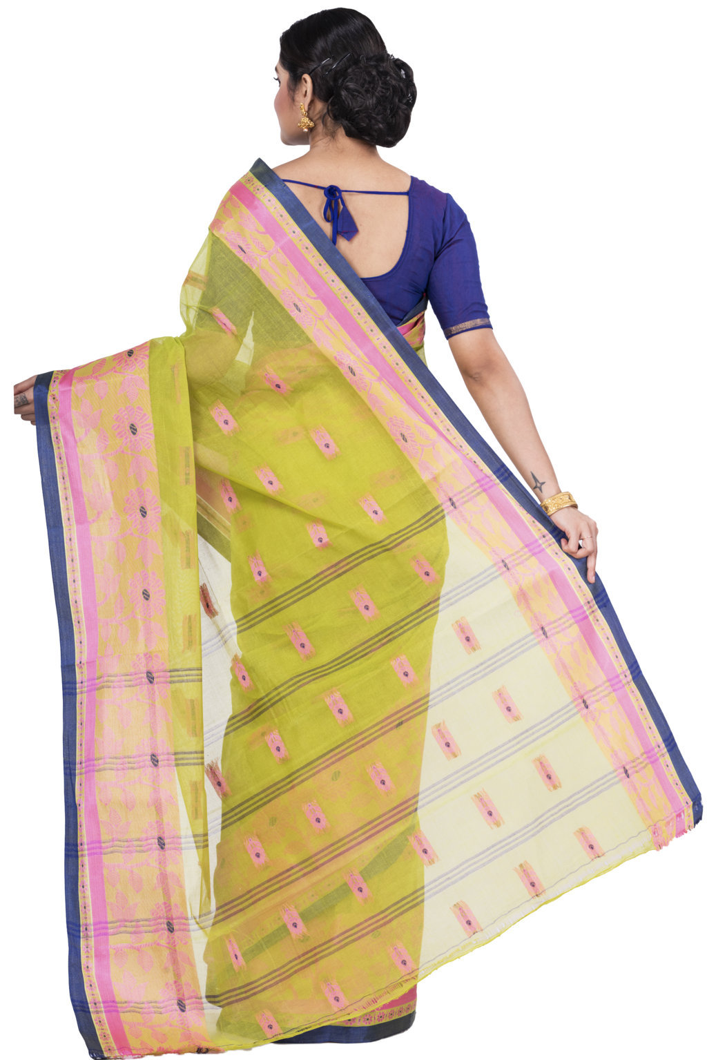 Green Pure Cotton Fultop_Tant Tant Saree (851)